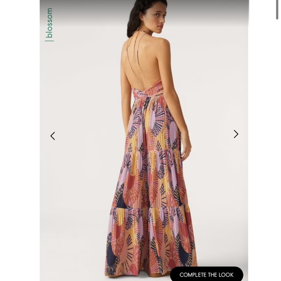 NWT Ba&Sh Nastasia summer maxi length halter neck draped dress - Picture 2 of 10